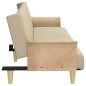 vidaXL Divano Letto con Braccioli Crema in Tessuto vidaXL Divano Letto con Braccioli Crema in Tessuto