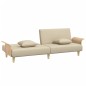 vidaXL Divano Letto con Braccioli Crema in Tessuto vidaXL Divano Letto con Braccioli Crema in Tessuto