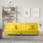 vidaXL Divano Letto Giallo Chiaro in Tessuto vidaXL Divano Letto Giallo Chiaro in Tessuto