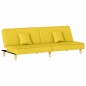 vidaXL Divano Letto Giallo Chiaro in Tessuto vidaXL Divano Letto Giallo Chiaro in Tessuto