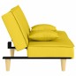vidaXL Divano Letto Giallo Chiaro in Tessuto vidaXL Divano Letto Giallo Chiaro in Tessuto