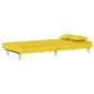 vidaXL Divano Letto Giallo Chiaro in Tessuto vidaXL Divano Letto Giallo Chiaro in Tessuto