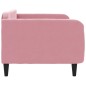 vidaXL Letto da Giorno Rosa 90x200 cm in Velluto vidaXL Letto da Giorno Rosa 90x200 cm in Velluto