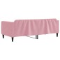 vidaXL Letto da Giorno Rosa 90x200 cm in Velluto vidaXL Letto da Giorno Rosa 90x200 cm in Velluto