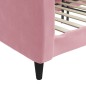 vidaXL Letto da Giorno Rosa 90x200 cm in Velluto vidaXL Letto da Giorno Rosa 90x200 cm in Velluto