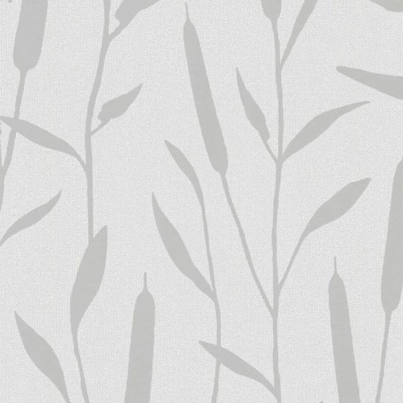 Topchic Carta da Parati Reed Plumes Grigio Metallizzato
