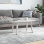 vidaXL Piano Tavolo Bianco 80x40x2,5 Legno Massello Pino Rettangolare