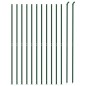 vidaXL Recinzione Metallica con Flangia Verde 1,6x25 m vidaXL Recinzione Metallica con Flangia Verde 1,6x25 m