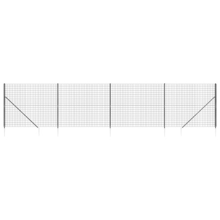 vidaXL Recinzione Metallica con Picchetti Ancoraggio Antracite 2x10 m