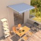 Tenda da Sole Retrattile Automatica 350x250 cm Blu e Bianca Tenda da Sole Retrattile Automatica 350x250 cm Blu e Bianca
