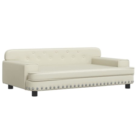 vidaXL Lettino per Cani Crema 90x53x30 cm in Similpelle