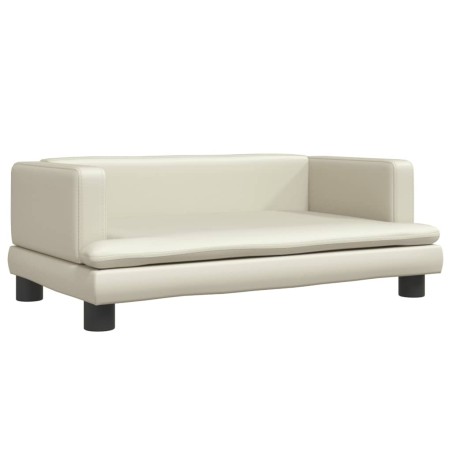 vidaXL Lettino per Cani Crema 80x45x30 cm in Similpelle