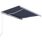 Tenda da Sole Retrattile Automatica 350x250 cm Blu e Bianca Tenda da Sole Retrattile Automatica 350x250 cm Blu e Bianca