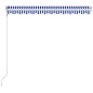 Tenda da Sole Retrattile Automatica 350x250 cm Blu e Bianca Tenda da Sole Retrattile Automatica 350x250 cm Blu e Bianca