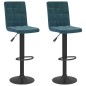 vidaXL Sgabelli da Bar 2 pz Blu in Velluto vidaXL Sgabelli da Bar 2 pz Blu in Velluto