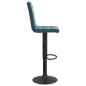 vidaXL Sgabelli da Bar 2 pz Blu in Velluto vidaXL Sgabelli da Bar 2 pz Blu in Velluto