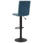 vidaXL Sgabelli da Bar 2 pz Blu in Velluto vidaXL Sgabelli da Bar 2 pz Blu in Velluto