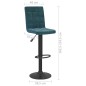 vidaXL Sgabelli da Bar 2 pz Blu in Velluto vidaXL Sgabelli da Bar 2 pz Blu in Velluto