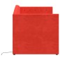 vidaXL Dormeuse USB Rosso Vino in Velluto 90x200 cm vidaXL Dormeuse USB Rosso Vino in Velluto 90x200 cm