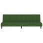 vidaXL Divano Letto a 2 Posti Verde Scuro in Velluto vidaXL Divano Letto a 2 Posti Verde Scuro in Velluto