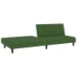 vidaXL Divano Letto a 2 Posti Verde Scuro in Velluto vidaXL Divano Letto a 2 Posti Verde Scuro in Velluto