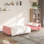 vidaXL Divano Letto a 2 Posti Rosa in Velluto vidaXL Divano Letto a 2 Posti Rosa in Velluto