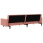 vidaXL Divano Letto a 2 Posti Rosa in Velluto vidaXL Divano Letto a 2 Posti Rosa in Velluto