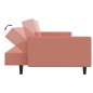 vidaXL Divano Letto a 2 Posti Rosa in Velluto vidaXL Divano Letto a 2 Posti Rosa in Velluto