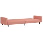 vidaXL Divano Letto a 2 Posti Rosa in Velluto vidaXL Divano Letto a 2 Posti Rosa in Velluto