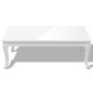 Tavolino da Caffè 115x65x42 cm Bianco Lucido Tavolino da Caffè 115x65x42 cm Bianco Lucido