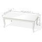 Tavolino da Caffè 115x65x42 cm Bianco Lucido Tavolino da Caffè 115x65x42 cm Bianco Lucido