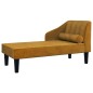 vidaXL Sdraio con Capezzale Marrone in Velluto vidaXL Sdraio con Capezzale Marrone in Velluto