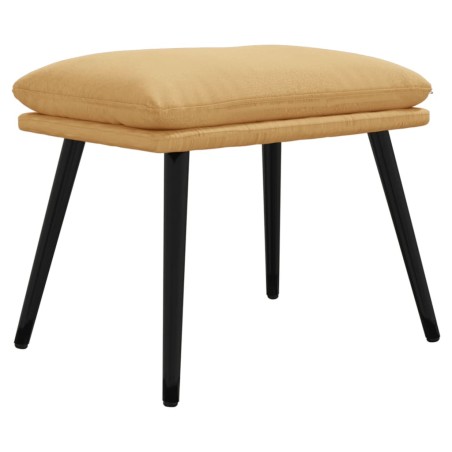 vidaXL Poggiapiedi Crema 45x30x35 cm in Microfibra