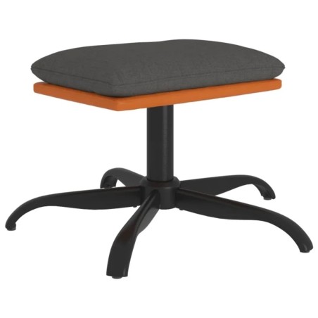 vidaXL Poggiapiedi Grigio Scuro 60x60x36 cm in Tessuto e Similpelle