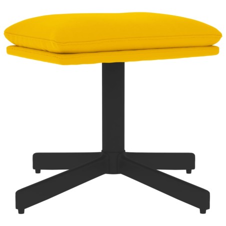 vidaXL Poggiapiedi Giallo Senape 60x60x36 cm in Velluto