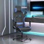 vidaXL Sedia da Gaming Massaggio e Poggiapiedi in Tessuto Nero e Blu vidaXL Sedia da Gaming Massaggio e Poggiapiedi in Tessuto Nero e Blu