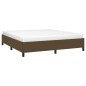 vidaXL Giroletto senza Materasso Marrone Scuro 180x200 cm Tessuto vidaXL Giroletto senza Materasso Marrone Scuro 180x200 cm Tessuto