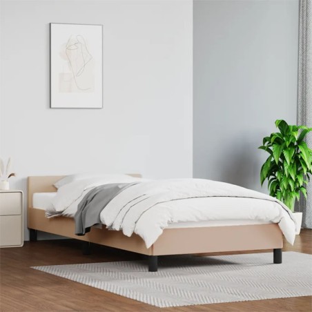 vidaXL Giroletto con Testiera Cappuccino 90x190 cm in Similpelle