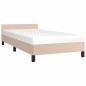 vidaXL Giroletto con Testiera Cappuccino 90x190 cm in Similpelle vidaXL Giroletto con Testiera Cappuccino 90x190 cm in Similpelle