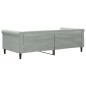 vidaXL Letto da Giorno Grigio Chiaro 90x190 cm in Velluto vidaXL Letto da Giorno Grigio Chiaro 90x190 cm in Velluto