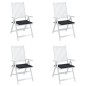 vidaXL Cuscini Sedia Giardino 4pz Motivo Quadri Nero 40x40x3cm Tessuto