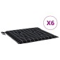vidaXL Cuscini Sedia Giardino 6pz Motivo Quadri Nero 50x50x3cm Tessuto