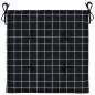 vidaXL Cuscini Sedia Giardino 6pz Motivo Quadri Nero 50x50x3cm Tessuto