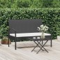 vidaXL Panca da Giardino con Cuscino Nera 105 cm in Polyrattan vidaXL Panca da Giardino con Cuscino Nera 105 cm in Polyrattan
