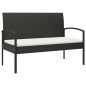 vidaXL Panca da Giardino con Cuscino Nera 105 cm in Polyrattan vidaXL Panca da Giardino con Cuscino Nera 105 cm in Polyrattan