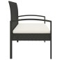 vidaXL Panca da Giardino con Cuscino Nera 105 cm in Polyrattan vidaXL Panca da Giardino con Cuscino Nera 105 cm in Polyrattan