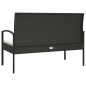 vidaXL Panca da Giardino con Cuscino Nera 105 cm in Polyrattan vidaXL Panca da Giardino con Cuscino Nera 105 cm in Polyrattan