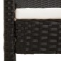vidaXL Panca da Giardino con Cuscino Nera 105 cm in Polyrattan vidaXL Panca da Giardino con Cuscino Nera 105 cm in Polyrattan