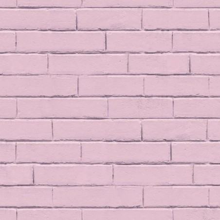 Good Vibes Carta da Parati Brick Wall Rosa