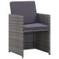 vidaXL Set da Pranzo da Giardino 9 pz e Cuscini Polyrattan Antracite vidaXL Set da Pranzo da Giardino 9 pz e Cuscini Polyrattan Antracite